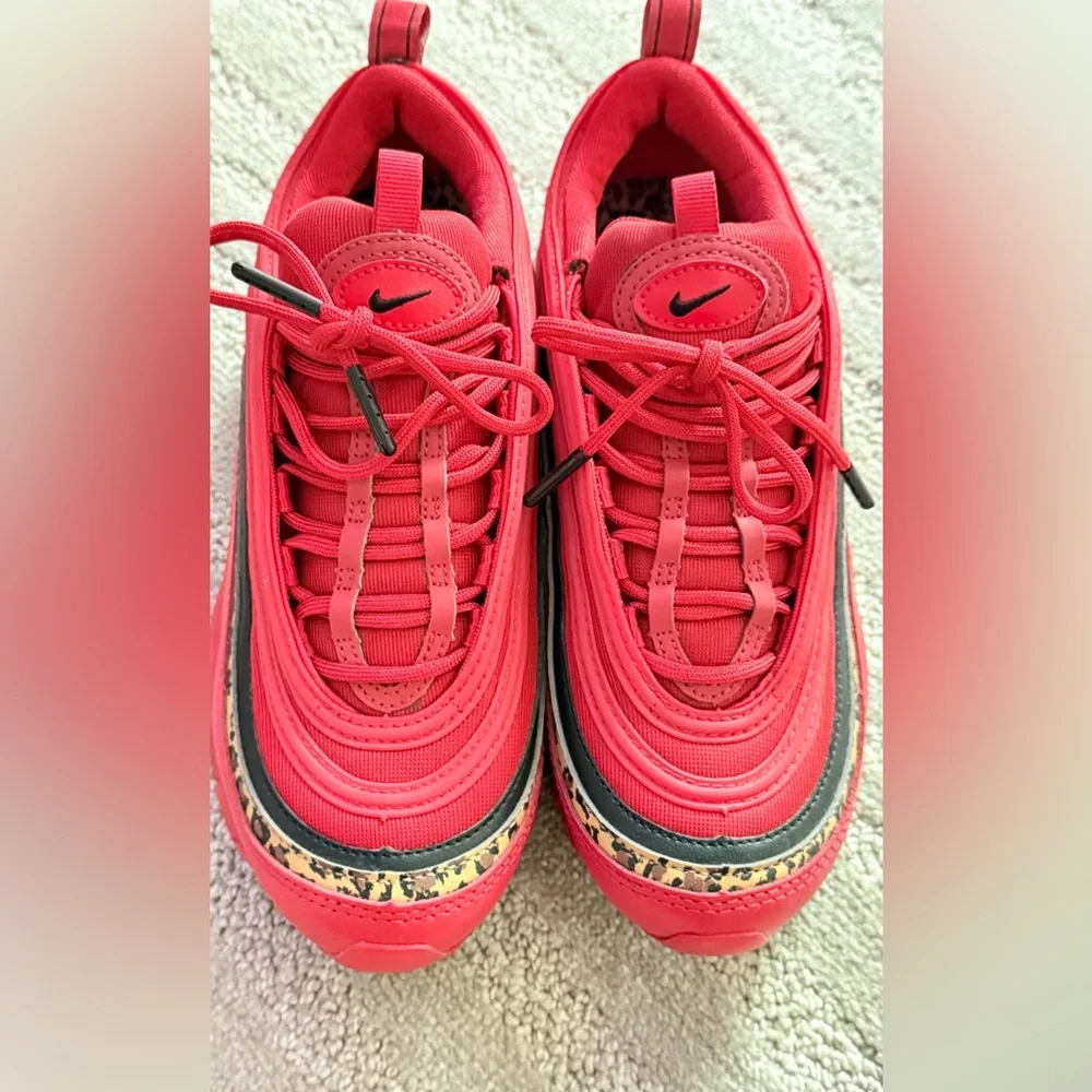 Nike Airmax 97 - Red/ Leopard Print Insole - Picture 6 of 7